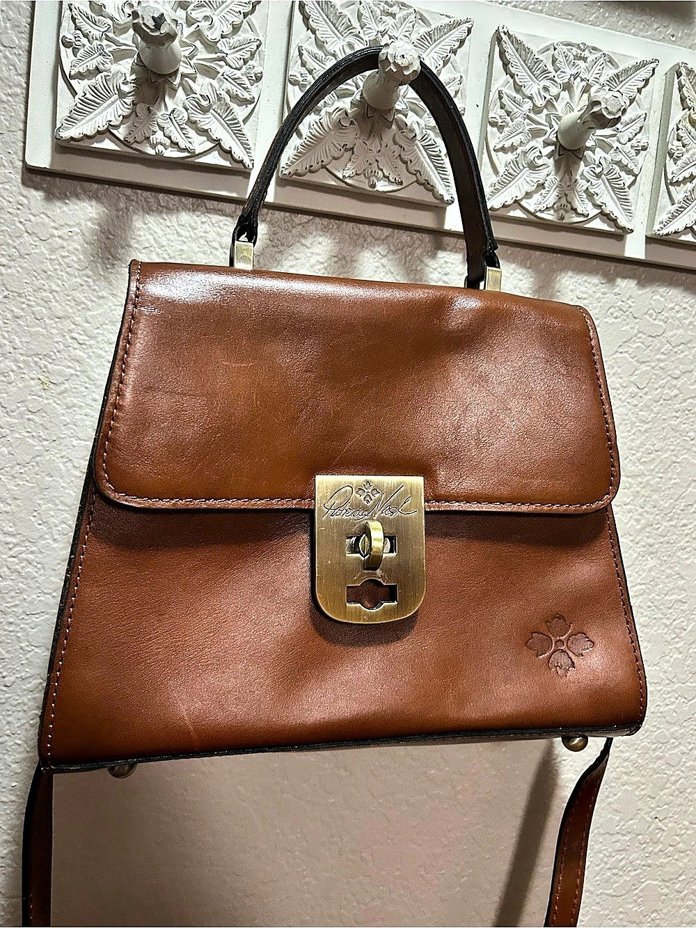 Patricia Nash Brown Leather Crossbody Bag